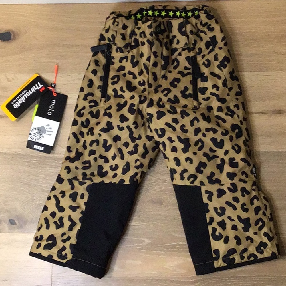 Molo jump pro snow ski pants size 104 leopard